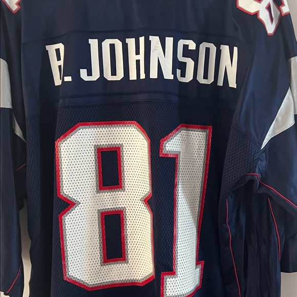 Reebok NFL Equipment Jersey - Navy and Gray - Bethel Johnson - Picture 7 of 9